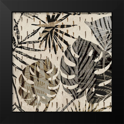 Grey Palms II Black Modern Wood Framed Art Print by Grant, Eve C.