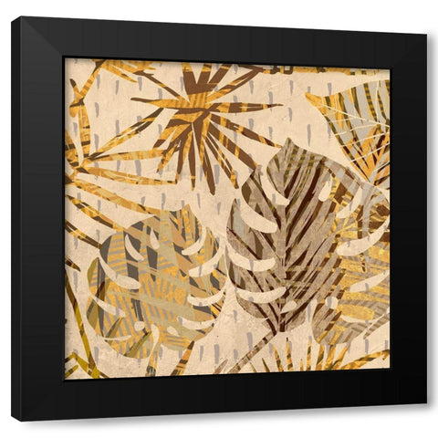 Palm Festoon Gold II Black Modern Wood Framed Art Print by Grant, Eve C.