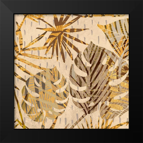 Palm Festoon Gold II Black Modern Wood Framed Art Print by Grant, Eve C.