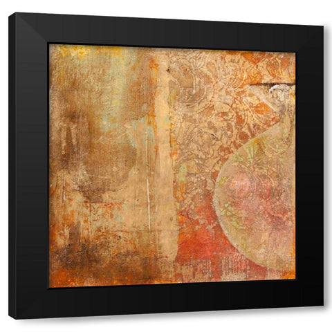 Dharma I Black Modern Wood Framed Art Print with Double Matting by Simoncelli, Charaka