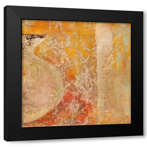 Dharma II Black Modern Wood Framed Art Print with Double Matting by Simoncelli, Charaka