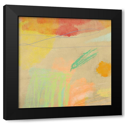 Scribbles I Black Modern Wood Framed Art Print with Double Matting by Olin, Chaz