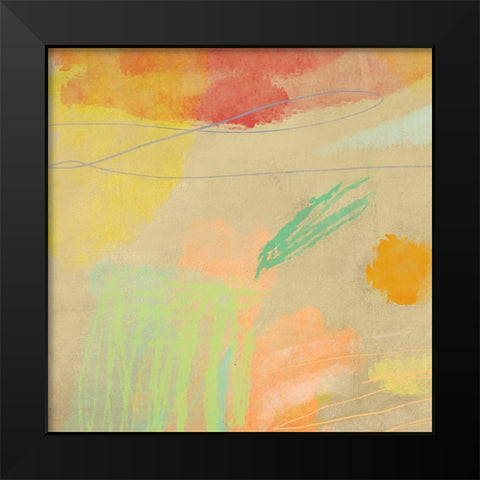 Scribbles I Black Modern Wood Framed Art Print by Olin, Chaz