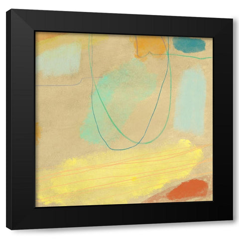 Scribbles II Black Modern Wood Framed Art Print by Olin, Chaz