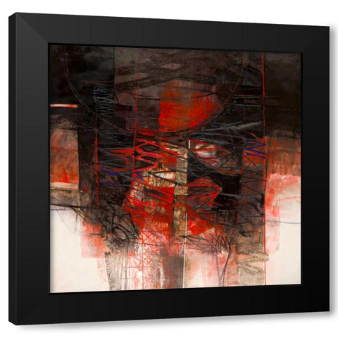 I riflessi della luna Black Modern Wood Framed Art Print with Double Matting by Censini