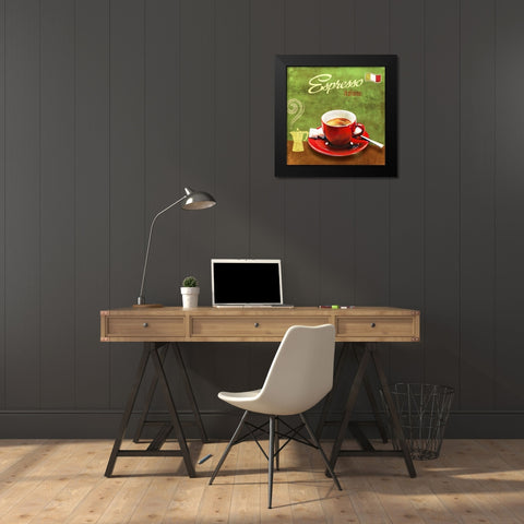 Espresso Black Modern Wood Framed Art Print by Teller, Skip