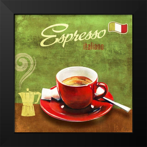 Espresso Black Modern Wood Framed Art Print by Teller, Skip