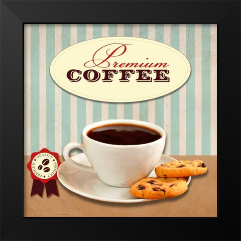 Premium Coffee Black Modern Wood Framed Art Print by Teller, Skip