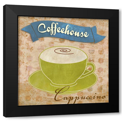 Cappuccino Black Modern Wood Framed Art Print by Teller, Skip