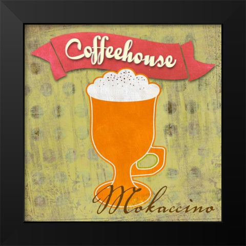 Mokaccino Black Modern Wood Framed Art Print by Teller, Skip