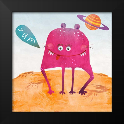 Alien Friend #2 Black Modern Wood Framed Art Print by Teller, Skip