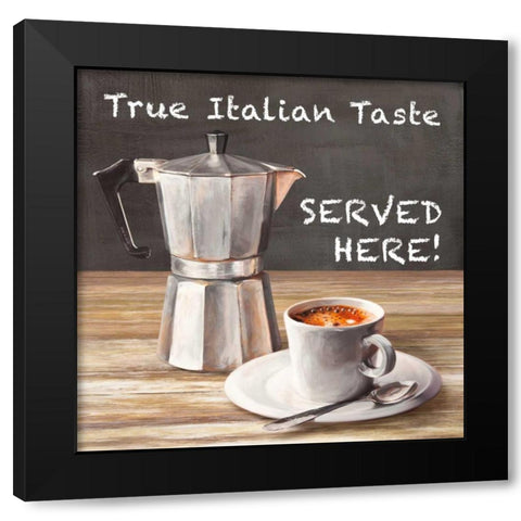 True Italian Taste Black Modern Wood Framed Art Print with Double Matting by Teller, Skip