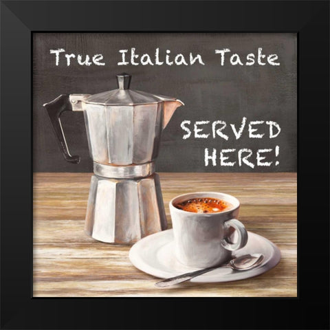 True Italian Taste Black Modern Wood Framed Art Print by Teller, Skip