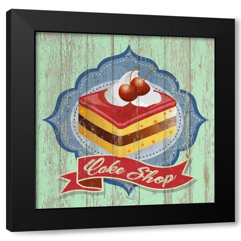 Cake Shop Black Modern Wood Framed Art Print with Double Matting by Skip Teller
