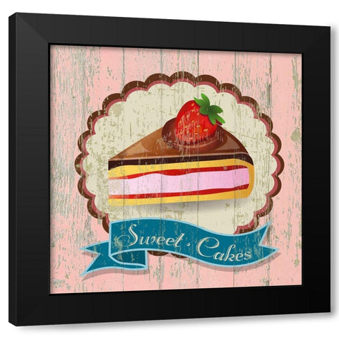 Sweet Cakes Black Modern Wood Framed Art Print with Double Matting by Skip Teller