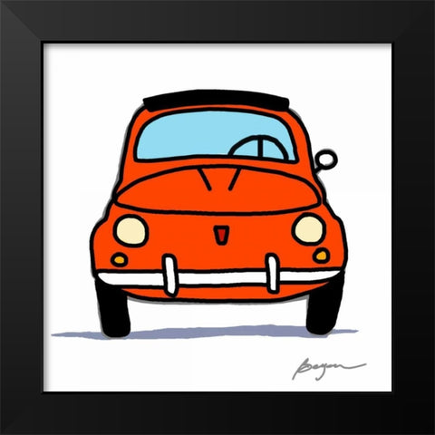 500 Smiles Black Modern Wood Framed Art Print by Beyon, Carlos