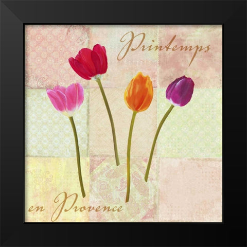 Printemps en Provence Black Modern Wood Framed Art Print by Dellal, Remy