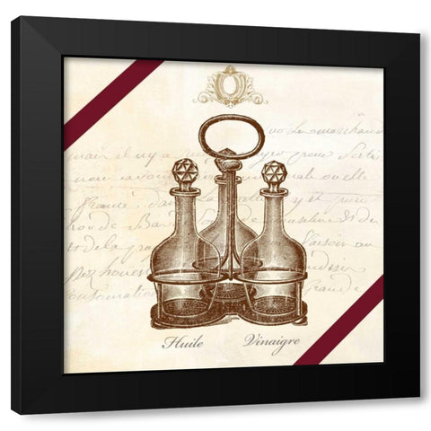 Huile et Vinaigre Black Modern Wood Framed Art Print with Double Matting by Dellal, Remy