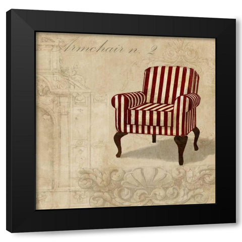 Armchair n. 2 Black Modern Wood Framed Art Print by Dellal, Remy