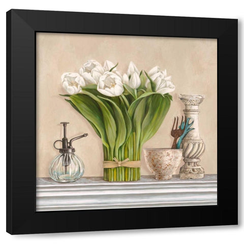 Memoires du jardin II Black Modern Wood Framed Art Print by Dellal, Remy