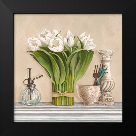 Memoires du jardin II Black Modern Wood Framed Art Print by Dellal, Remy