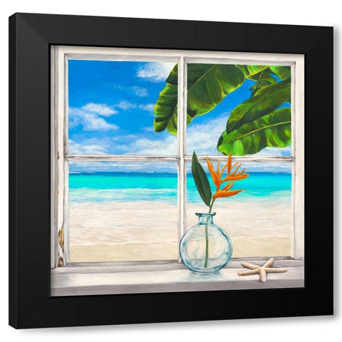 Horizon tropical lI Black Modern Wood Framed Art Print with Double Matting by Dellal, Remy