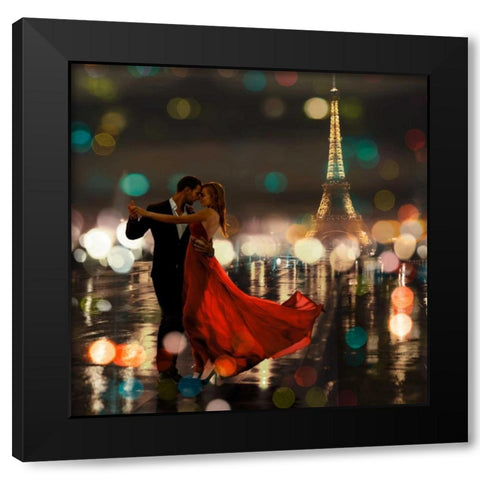 Midnight in Paris Black Modern Wood Framed Art Print by Loumer, Dianne