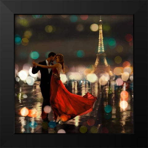 Midnight in Paris Black Modern Wood Framed Art Print by Loumer, Dianne