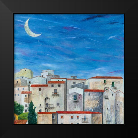 La voce del silenzio Black Modern Wood Framed Art Print by Larotonda, Donato