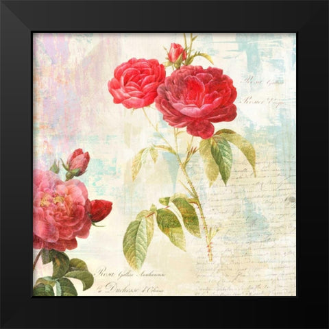 Redoutes Roses 2.0 - IIÂ  Black Modern Wood Framed Art Print by Chestier, Eric