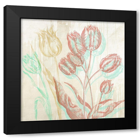 Botaniques Cochin 1 (coleurs, detail) Black Modern Wood Framed Art Print by Eric, Chestier