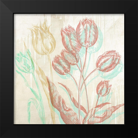 Botaniques Cochin 1 (coleurs, detail) Black Modern Wood Framed Art Print by Eric, Chestier