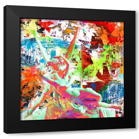 Cupid and Psyche (detail) Black Modern Wood Framed Art Print with Double Matting by Eric, Chestier