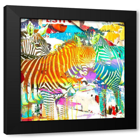 Camouflage #2 (detail) Black Modern Wood Framed Art Print by Eric, Chestier