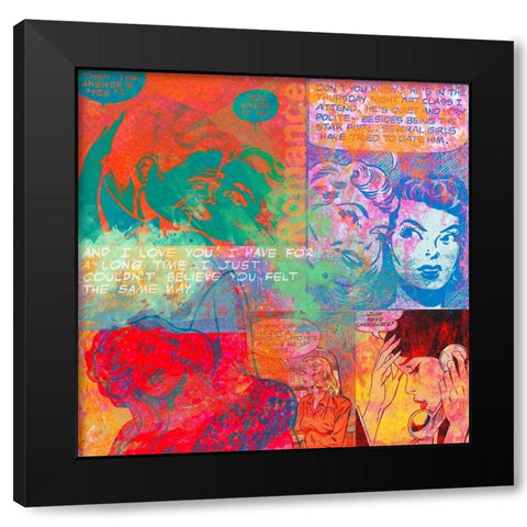 Romance Black Modern Wood Framed Art Print by Chestier, Eric