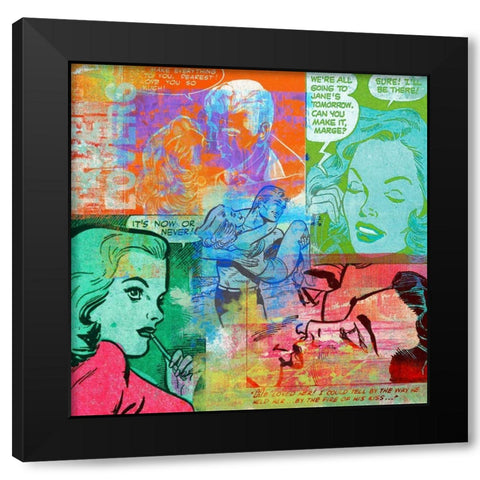 True Lovers Black Modern Wood Framed Art Print with Double Matting by Chestier, Eric