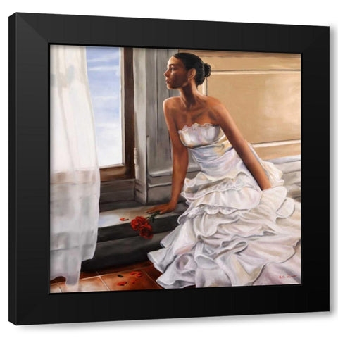 Innamorata Black Modern Wood Framed Art Print by Ciccone, Emilio