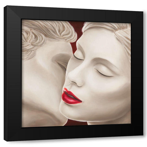 Eternal Lovers (detail) Black Modern Wood Framed Art Print with Double Matting by Eleanor, Setti