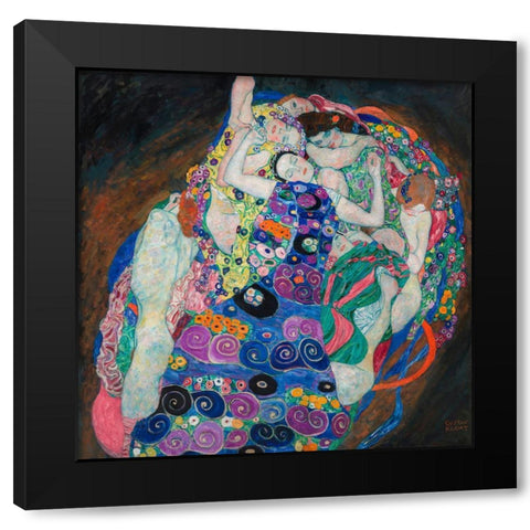 The Virgin Black Modern Wood Framed Art Print by Gustav, Klimt