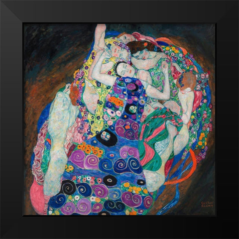 The Virgin Black Modern Wood Framed Art Print by Gustav, Klimt