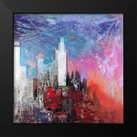 Skyscraper Black Modern Wood Framed Art Print by Corrado, Italo