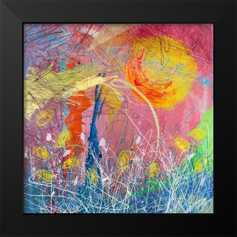 Genesis Black Modern Wood Framed Art Print by Corrado, Italo