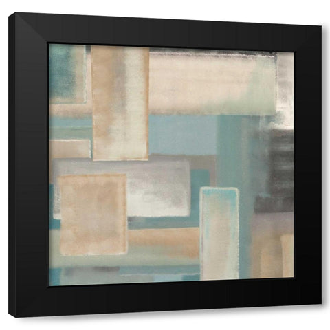 Aqua I Black Modern Wood Framed Art Print with Double Matting by Corrado, Italo