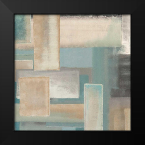 Aqua I Black Modern Wood Framed Art Print by Corrado, Italo