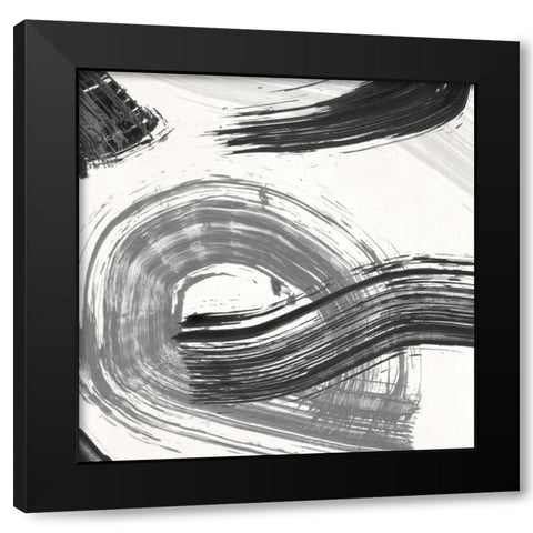 Happening (detail 1) Black Modern Wood Framed Art Print with Double Matting by Ikeda, Haru