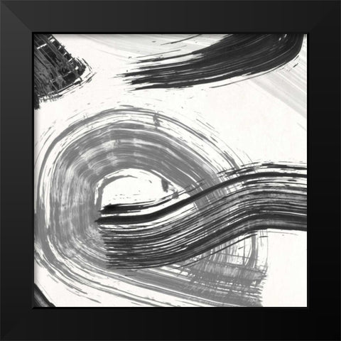 Happening (detail 1) Black Modern Wood Framed Art Print by Ikeda, Haru