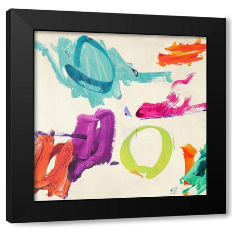 Games of Children I Black Modern Wood Framed Art Print with Double Matting by Ikeda, Haru