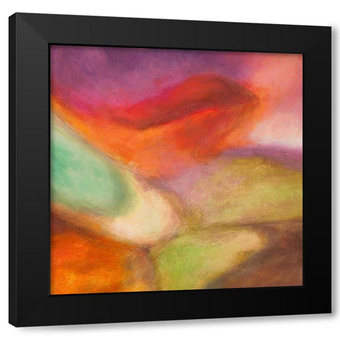 Nirvana II Black Modern Wood Framed Art Print with Double Matting by Demos, Jean-Luc