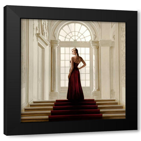 Remembering the Dance Black Modern Wood Framed Art Print by Silver, John