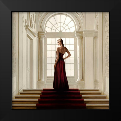 Remembering the Dance Black Modern Wood Framed Art Print by Silver, John